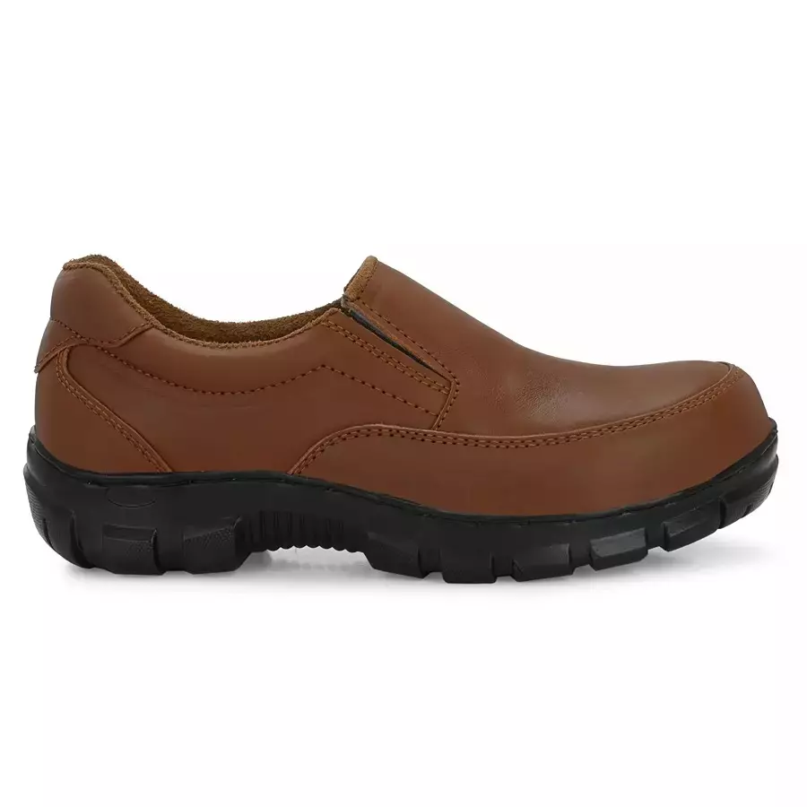 Armaduro AirMix Steel Toe Safety Shoes Low Ankle Rubber Sole Brown Upper Leather Size UK 10, ADR_1029