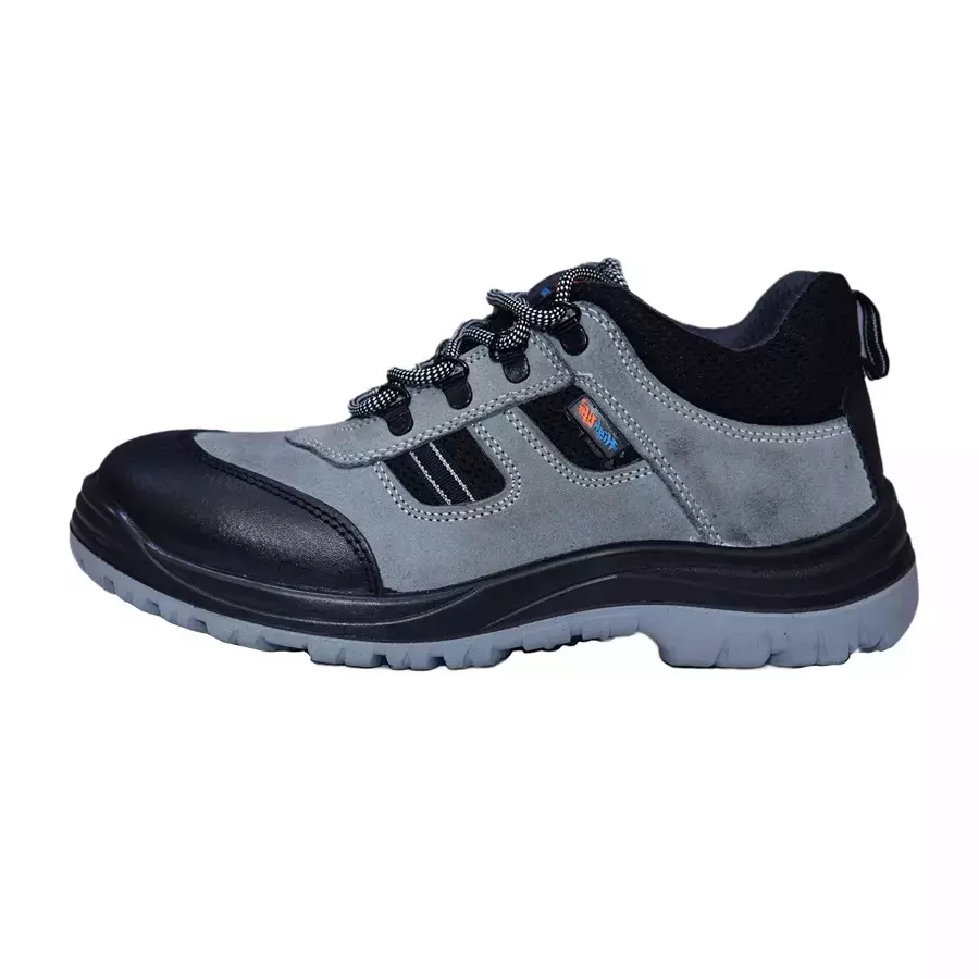 HIGHLITE Steel Toe Safety Shoes Double Density PU Sole Black & Grey UK 5, HL-856 G DD