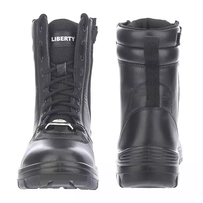 Liberty Warrior Hard Toe Safety Boot High Ankle Black UK 7, Platoon
