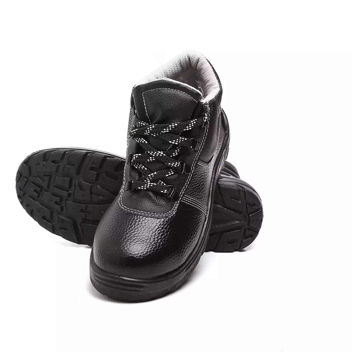 Agarson Steel Toe Safety Shoes High Ankle PVC Sole Grey Full Grain Leather Size UK 9, INNOVA Grey-9