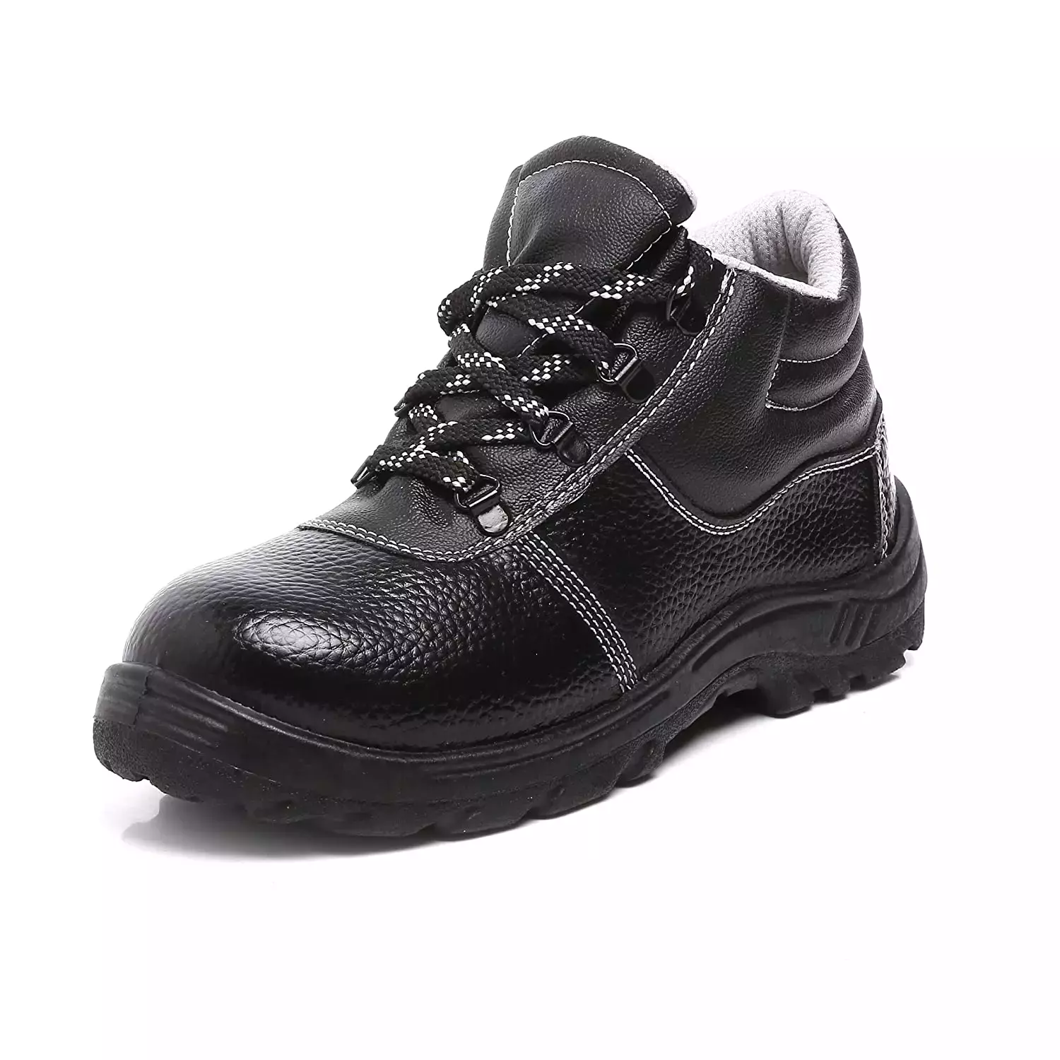 Agarson Steel Toe Safety Shoes High Ankle PVC Sole Grey Full Grain Leather Size UK 10, INNOVA Gray-10