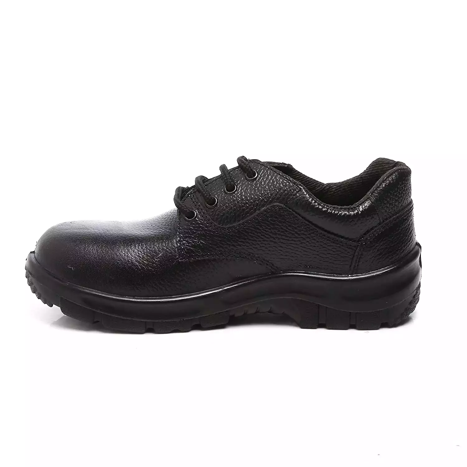 Agarson Steel Toe Safety Shoes Low Ankle PU Sole Black Full Grain Leather Size UK 10, ERTIGA Black-10