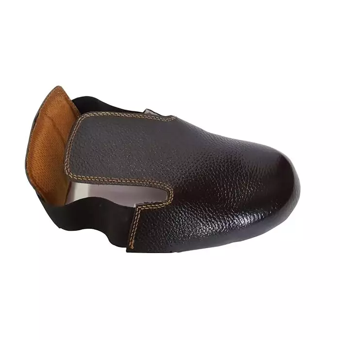 EFFICACY Steel Toe Safety Overshoe Guard Low Ankle Black Leather Free Size, WI-SHOE GUARD /B/01