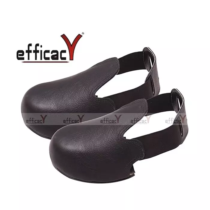 EFFICACY Steel Toe Safety Overshoe Guard Low Ankle Black Leather Free Size, WI-SHOE GUARD /B/01