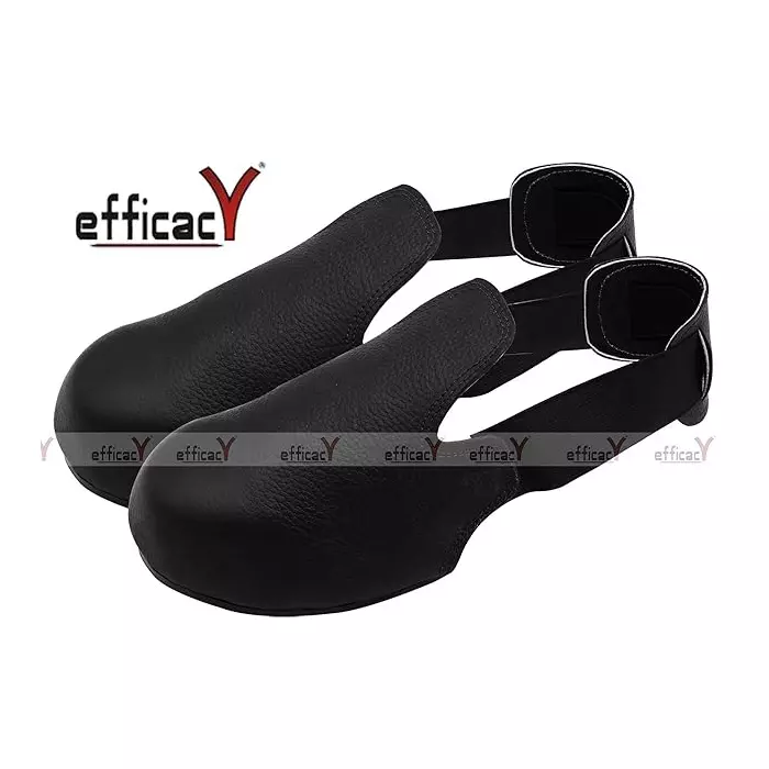 EFFICACY Steel Toe Safety Overshoe Guard Low Ankle Black Leather Free Size, WI-SHOE GUARD /B/01