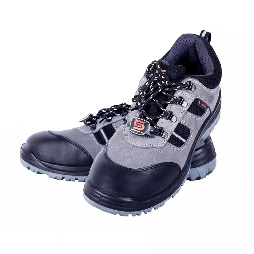 SCUDO Steel Toe Victor Safety Shoes PU Sole UK 10 Black