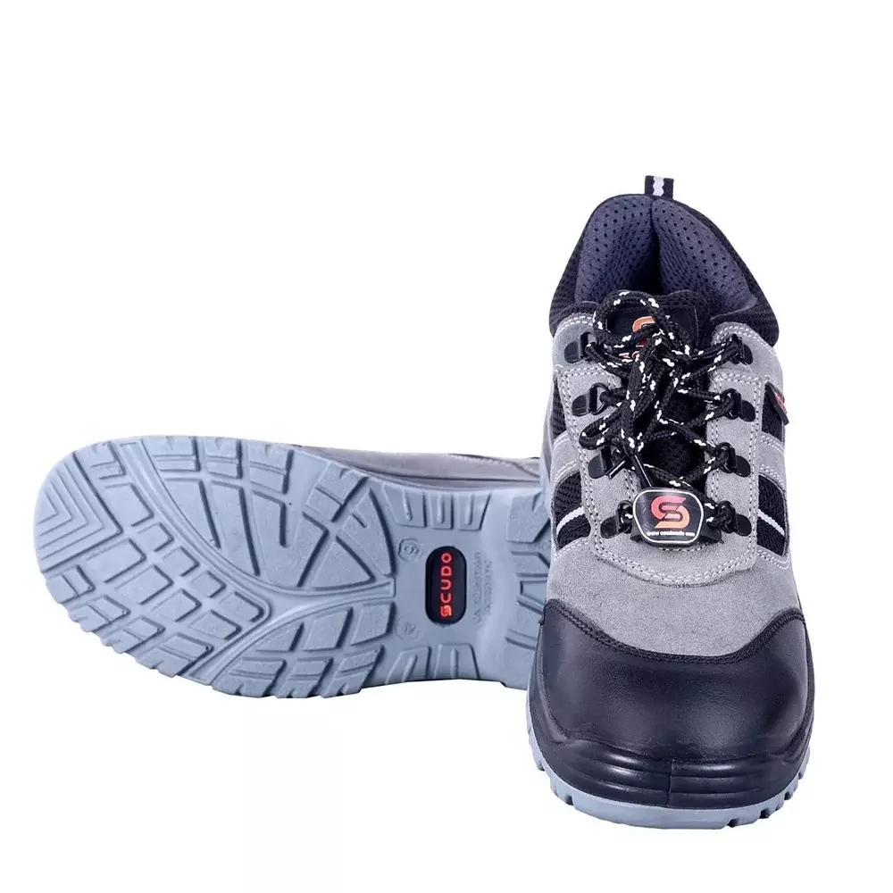 SCUDO Steel Toe Victor Safety Shoes PU Sole UK 10 Black