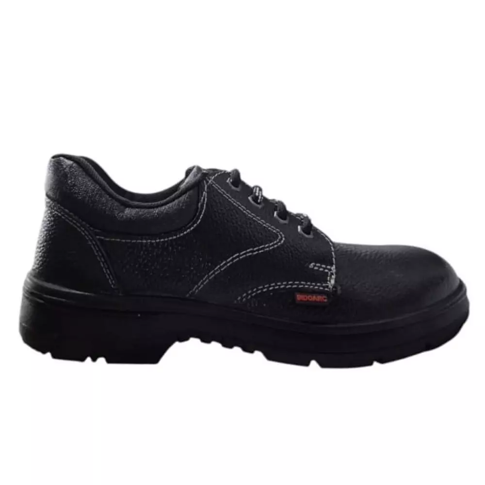Indoarc Safety Shoes PU Low Ankle Single Density Black Steel Toe UK 11, CD 101