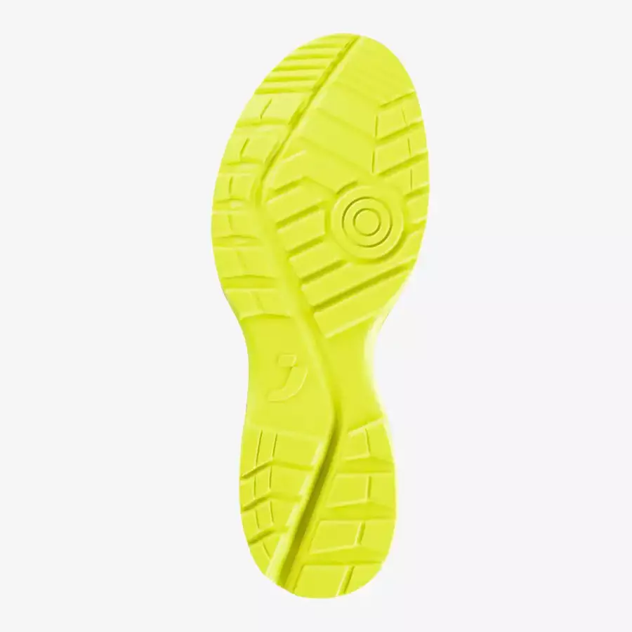 Safety Jogger Nano Carbon Toe Safety Shoes BASF PU Sole Low Ankle Black & Lemon Green Microfiber Size UK9, MODULOS3L