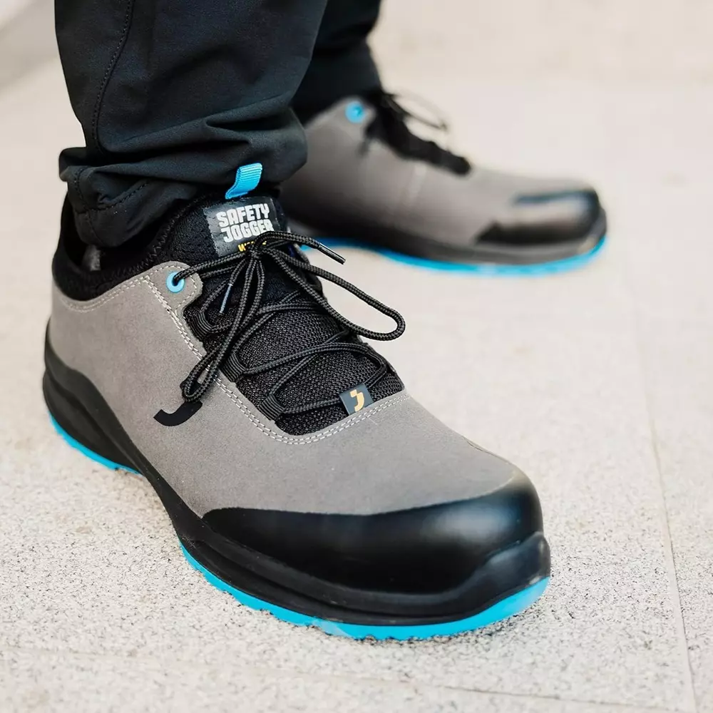 Safety Jogger 200 J Nano Carbon Toe Vegan Safety Sneaker Shoe Low Ankle PU Sole UK 12 Size Grey Microfiber for Industrial Use, MODULO S3