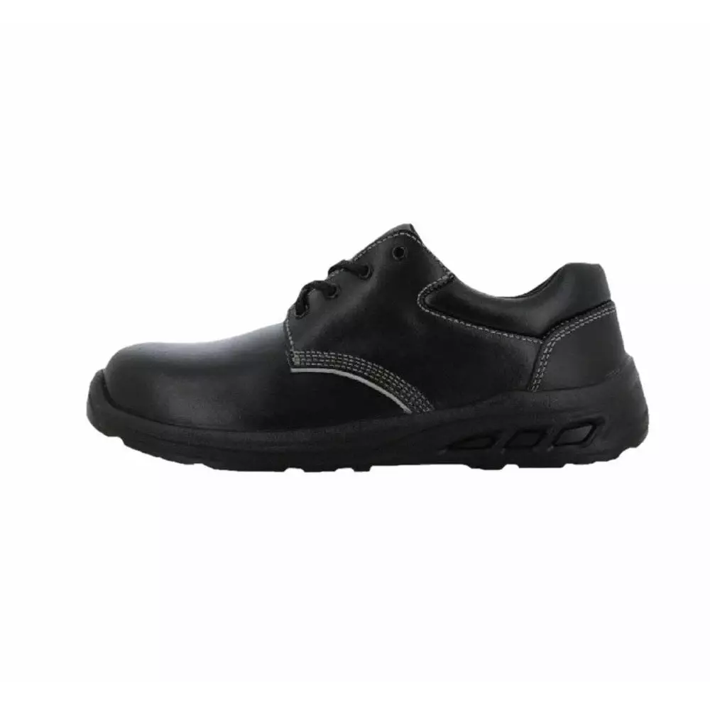 Safety Jogger 200 J Steel Toe Safety Shoe Low Ankle PU Sole UK 10 Size Black Leather for Industrial Use, FITSTAR S1