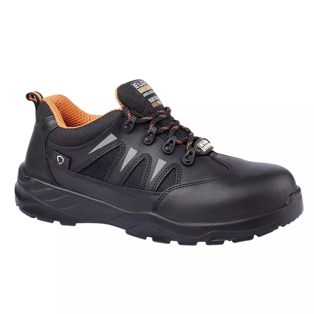 Euro Security VERVE 200 J Composite Toe Safety Shoe Low Ankle PU Sole UK 9 Size CG Nappa Leather Black for Industrial Use