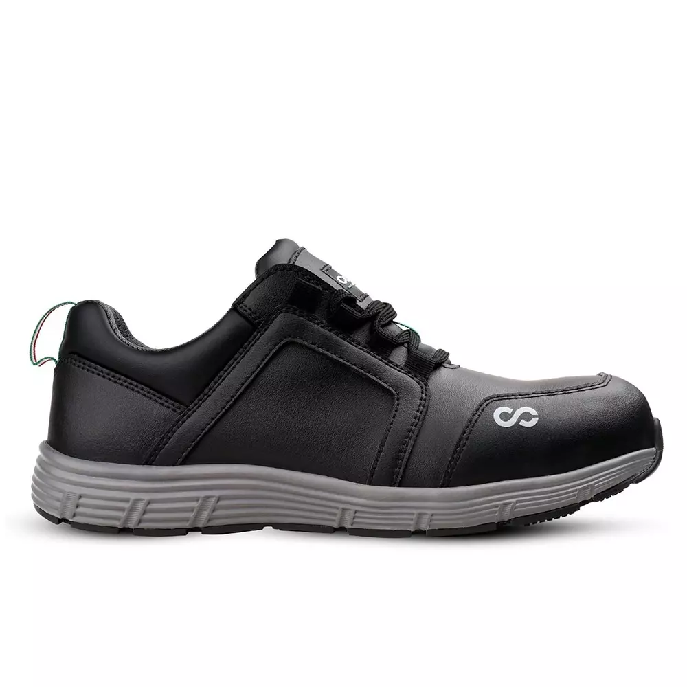 Canvas Club ROME S2 200 J Fiber Glass Toe Safety Shoe Low Ankle Phylon Rubber Sole UK 7 Size Black Micro Fibre