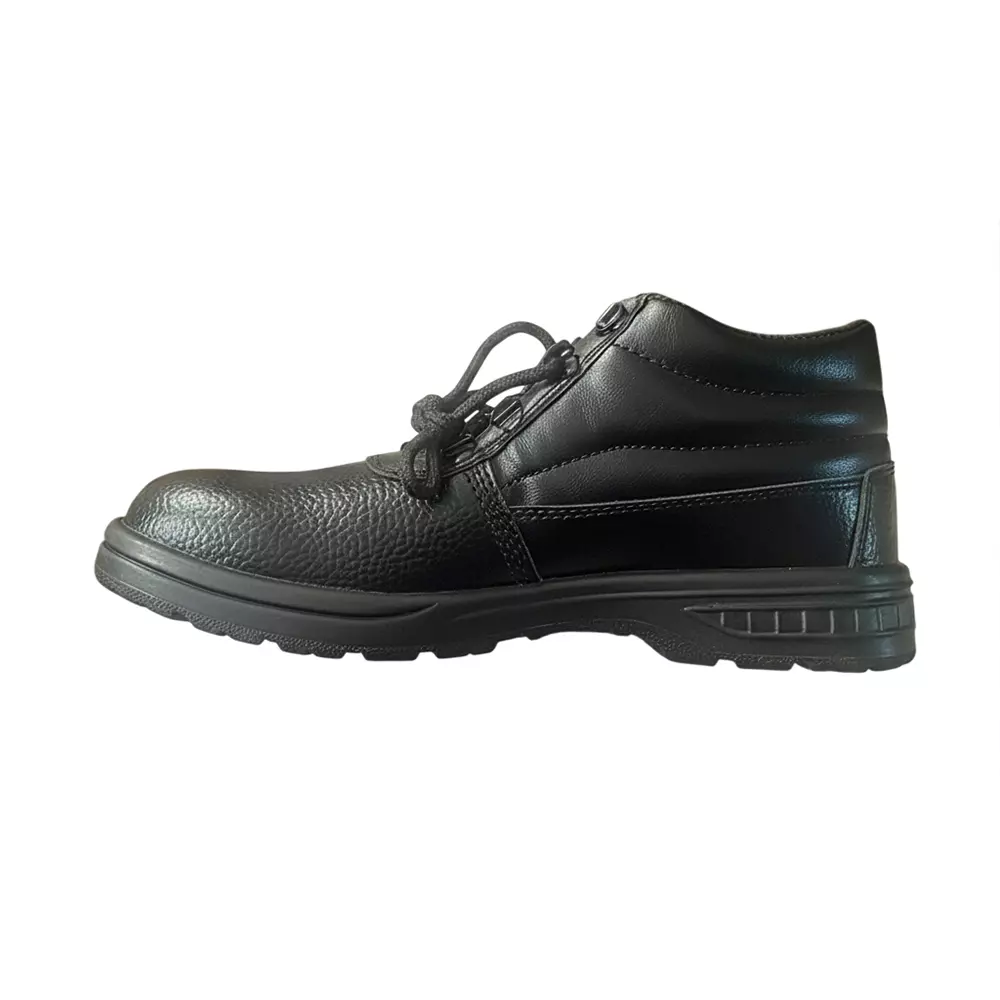 GENERIC Steel Toe Eco Series Safety Shoes High Ankle PVC Sole Size UK 9 Black, Power-9