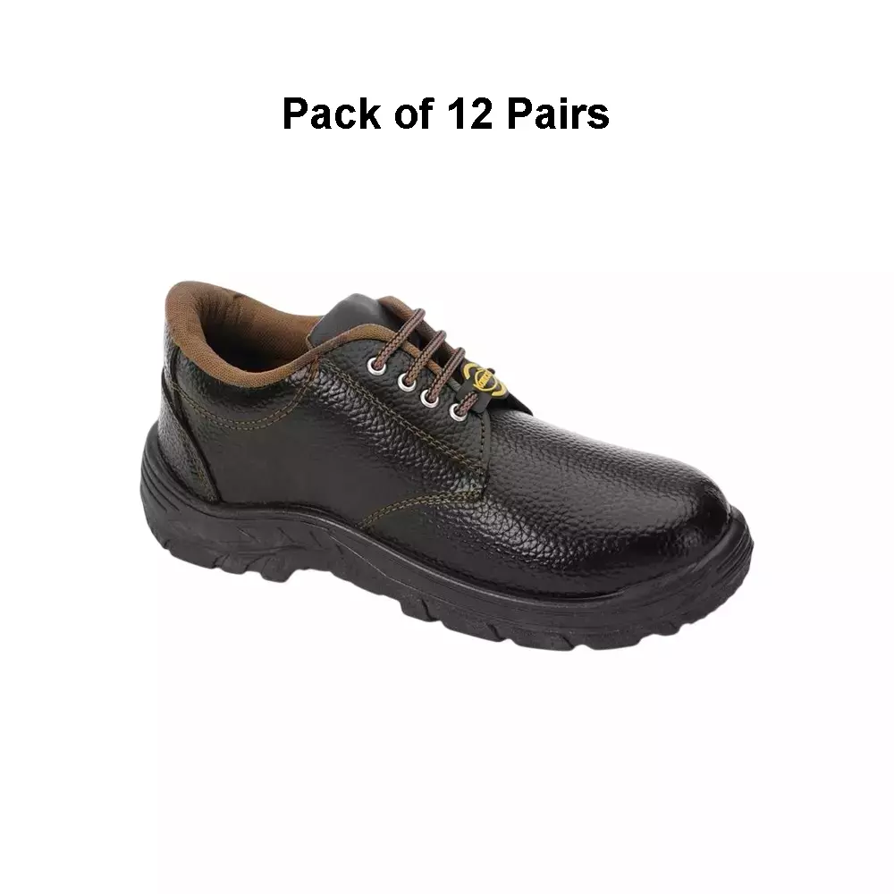 komico-steel-toe-safety-shoes-pvc-sole-low-ankle-black-leather-size-uk-5-eco-pack-of-12-pairs