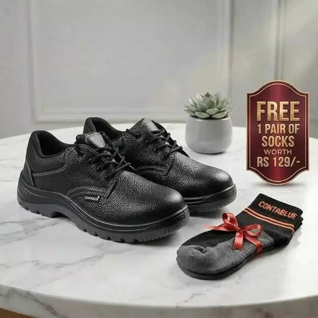 contablue-steel-toe-safety-shoes-pu-sole-low-ankle-black-leather-size-uk-13-w201