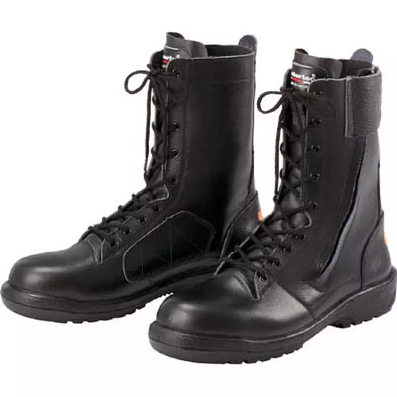 MIDORI Electrostatic Safety Shoes Black UK 4 Size Cow Chrome Leather (Soft Embossing) 3E High Cut, RT731FSSP-4-23.0