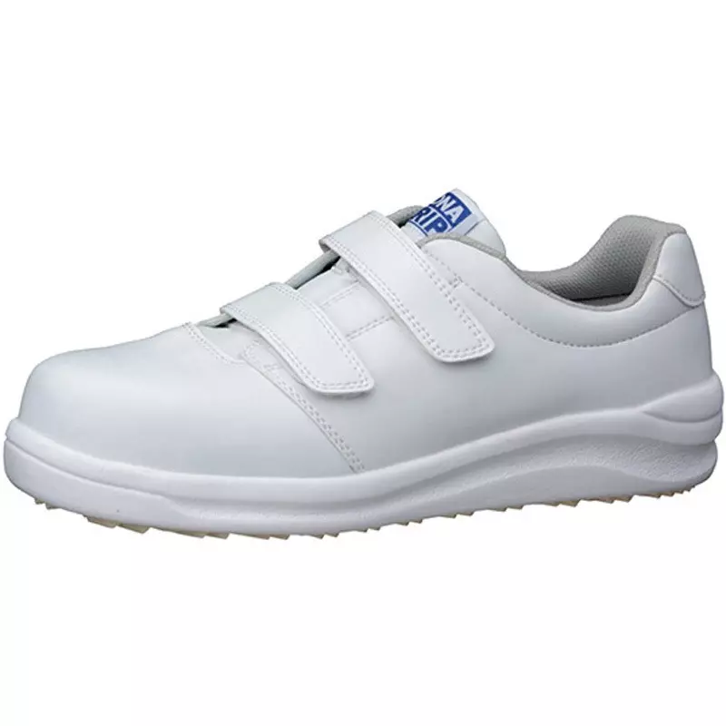 MIDORI Work Shoes White UK 8 Size Artificial Leather Low Cut JSAA Certified Class a, CG-615-W-27.0