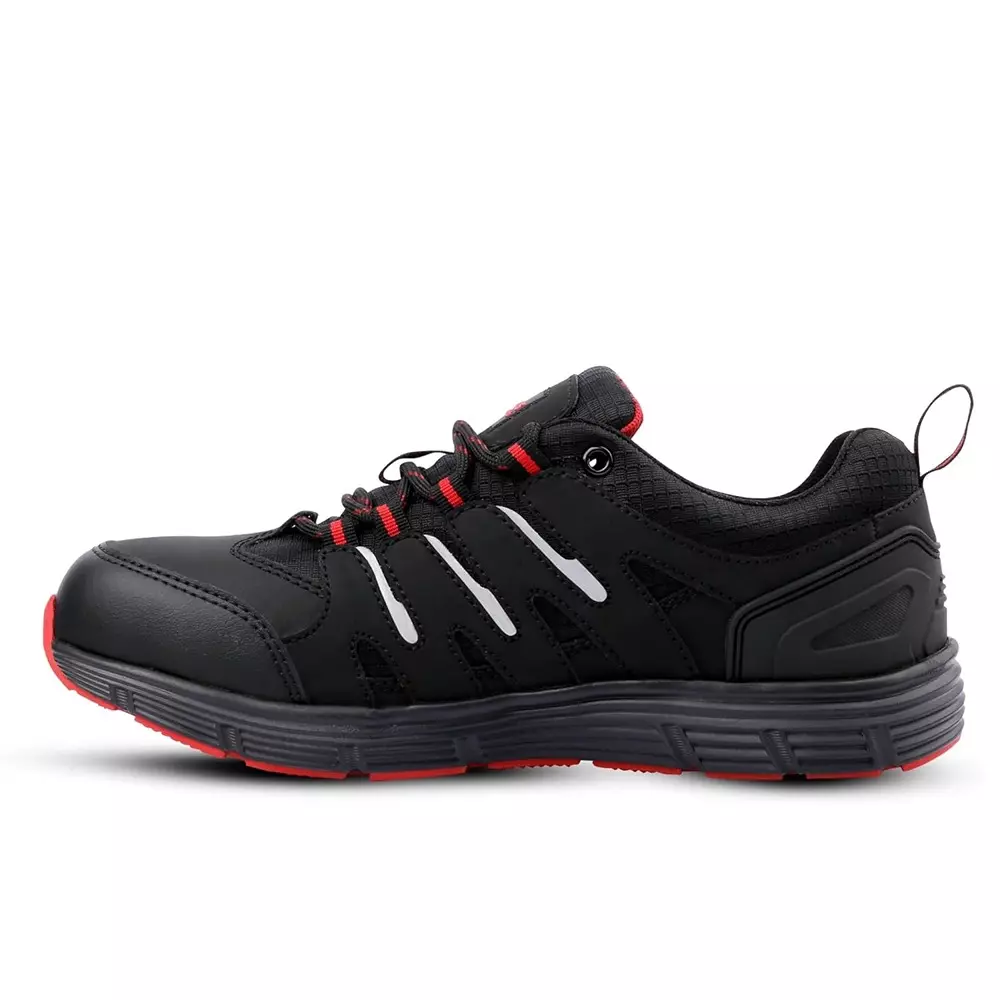 canvas-club-riva-red-low-ankle-safety-shoes-200j-steel-toe-phylon-mid-sole-rubber-out-sole-black-uk-8-size-for-industrial-use
