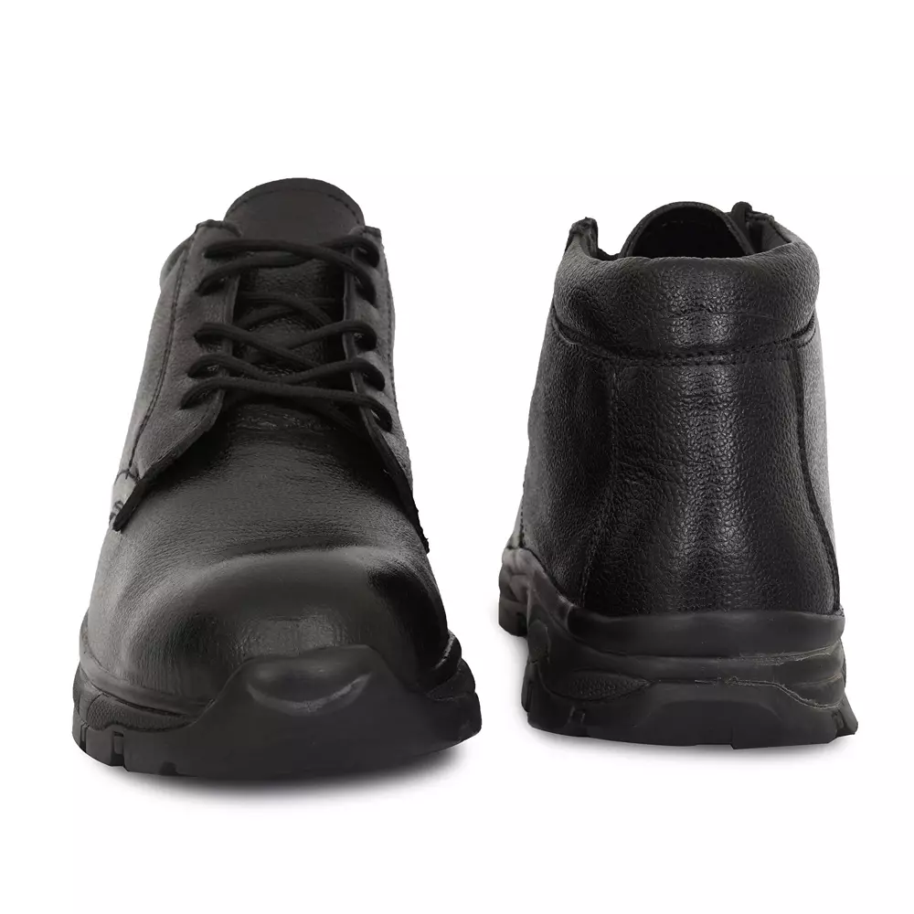 torzu-mid-ankle-safety-shoes-steel-toe-leather-black-rubber-sole-uk-8-size-for-industrial-office-use-tzu-isi-boot-blk-101