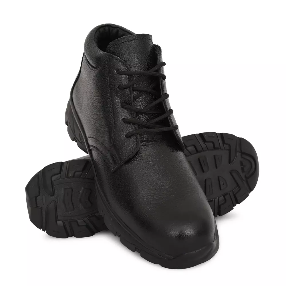 torzu-mid-ankle-safety-shoes-steel-toe-leather-black-rubber-sole-uk-8-size-for-industrial-office-use-tzu-isi-boot-blk-101