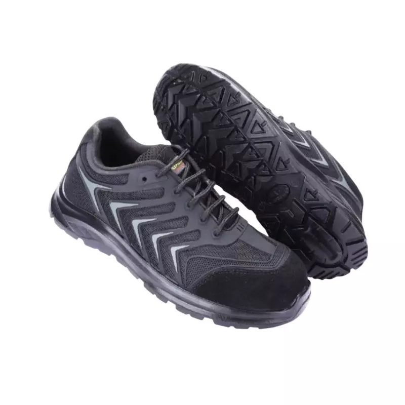 Galista Steel Toe Scudo Safety Shoes Single Density Sole Size UK 10 Black and Grey