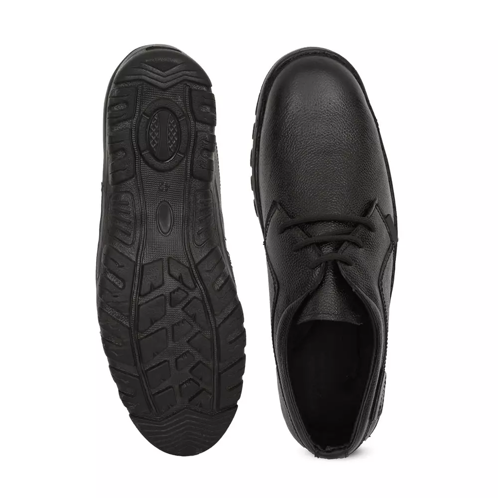 tor-safety-shoes-steel-toe-low-ankle-rubber-sole-leather-size-uk-7-black-tzu-st-isi-blk-a-024