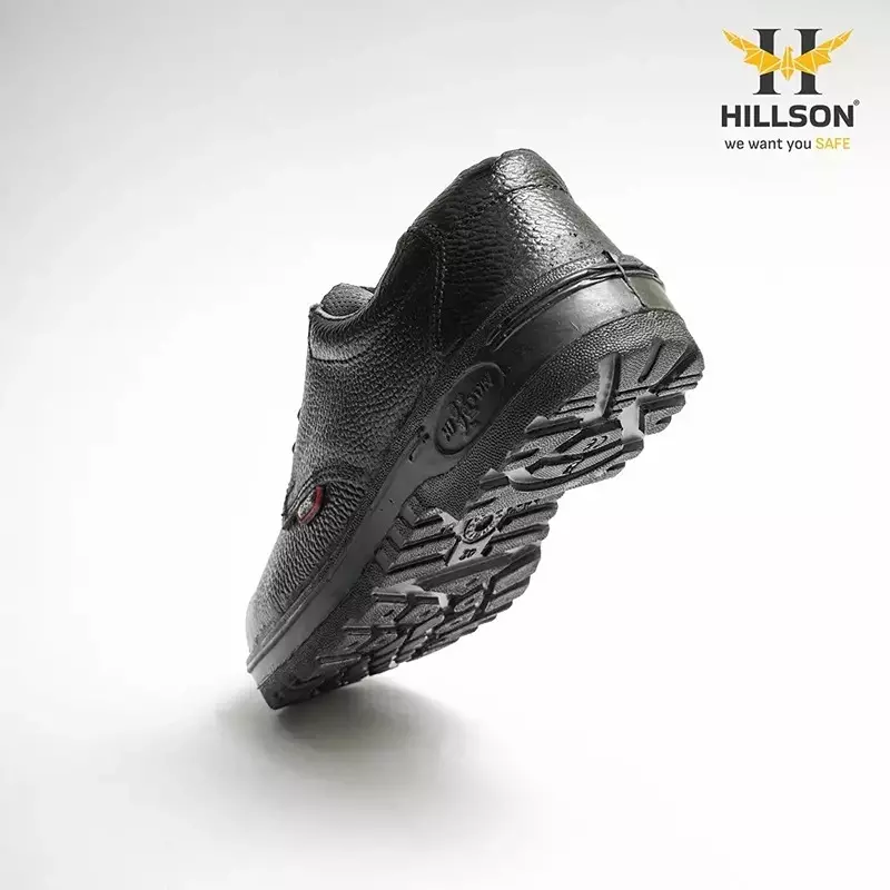 hillson-low-ankle-steel-toe-safety-shoes-leather-upper-material-black-pu-sole-uk-11-size-for-industrial-construction-area-use-base