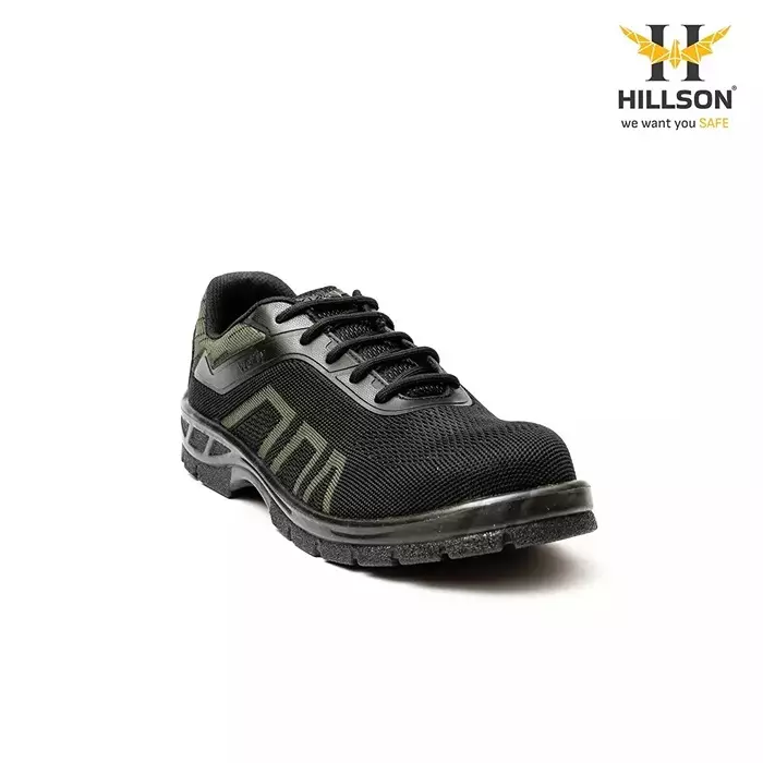 hillson-low-ankle-steel-toe-safety-shoes-pu-sole-breathable-flyknit-fabric-upper-material-green-uk-5-size-for-industrial-construction-area-use-wf02-green