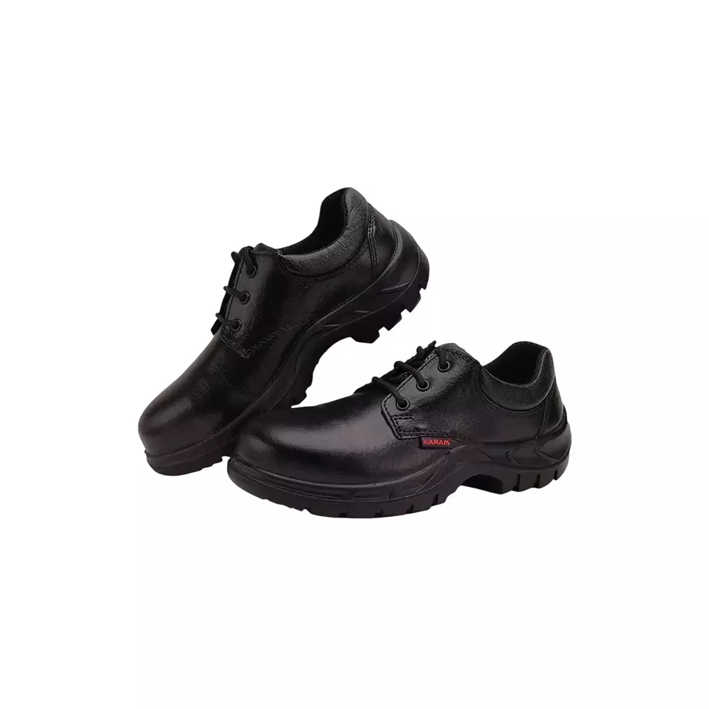karam-pu-sole-medium-ankle-safety-shoes-full-grain-leather-steel-toe-black-uk-10-size-for-industrial-use-fs05blswsapn-10-pack-of-5-pair