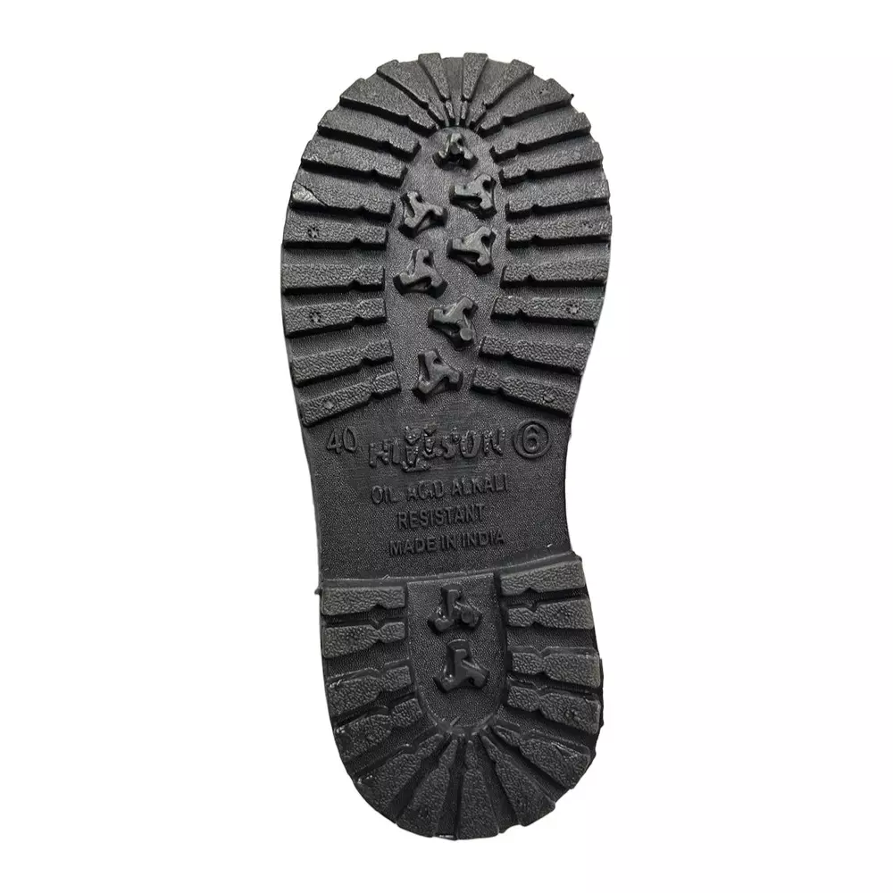 Hillson Beston Steel Toe Safety Shoes with High Ankle PVC Sole Black UK 6