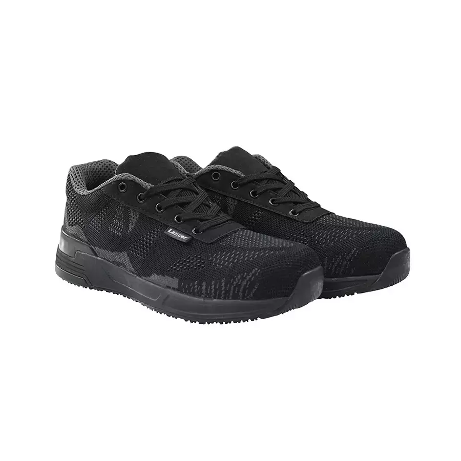 Lancer Steel Toe Safety Shoes PU Sole UK 11 Black, TP-1202