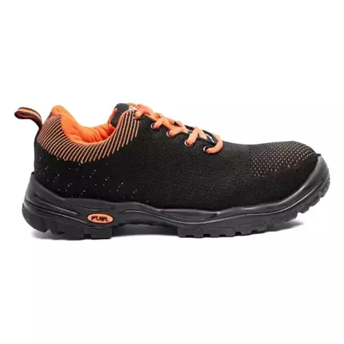 Fuel Falcon Sports 1 Steel Toe Low Ankle Safety Shoes Black & Orange Size: 9