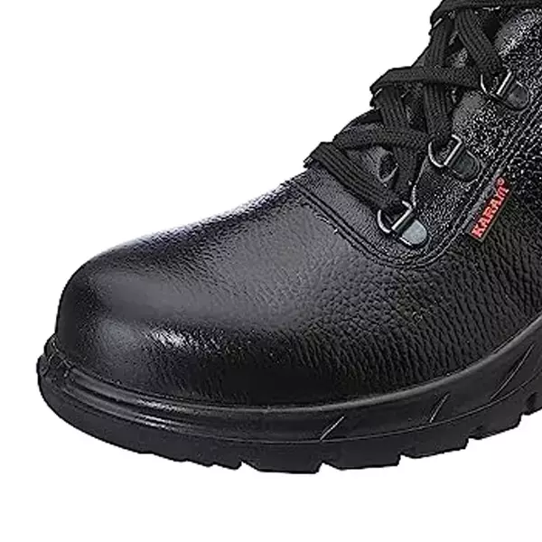 Karam Steel Toe Safety Shoes High Ankle Black Size UK 5, FS26BL(SWSNPN)