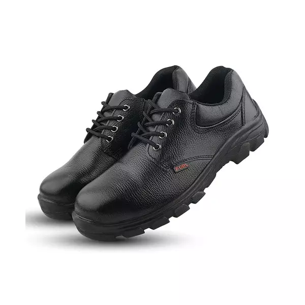 Fuel Steel Toe Safety Shoes High Ankle Single Density PU Sole Black, Spear DD Size UK 8