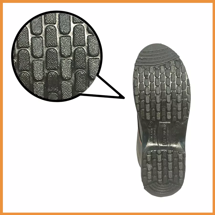 GENERIC Steel Toe Safety Shoes PVC Sole Size UK 7 Black, Steel-7