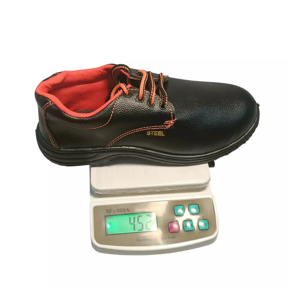 GENERIC Steel Toe Safety Shoes PVC Sole Size UK 7 Black, Steel-7