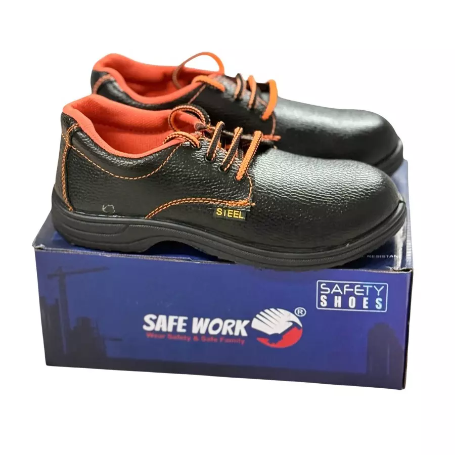 generic-steel-toe-low-ankle-pvc-sole-black-leather-safety-shoe-size-7