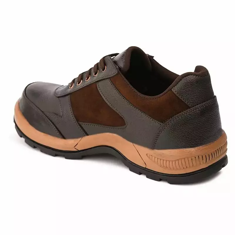 Enrich Field Steel Toe  Safety Shoes Pure Leather Anti-Skid  Size UK 7 Brown Model 68BR