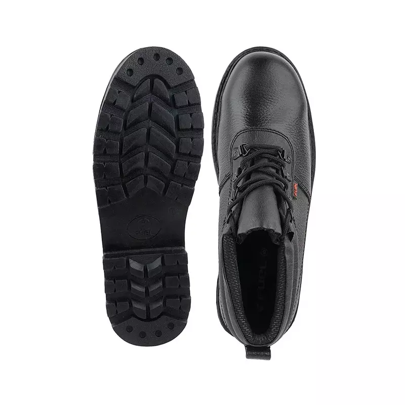 Fuel Steel Toe Safety Shoes High Ankle Nitrile/Rubber PU Sole Black, Flamingo Size UK 10