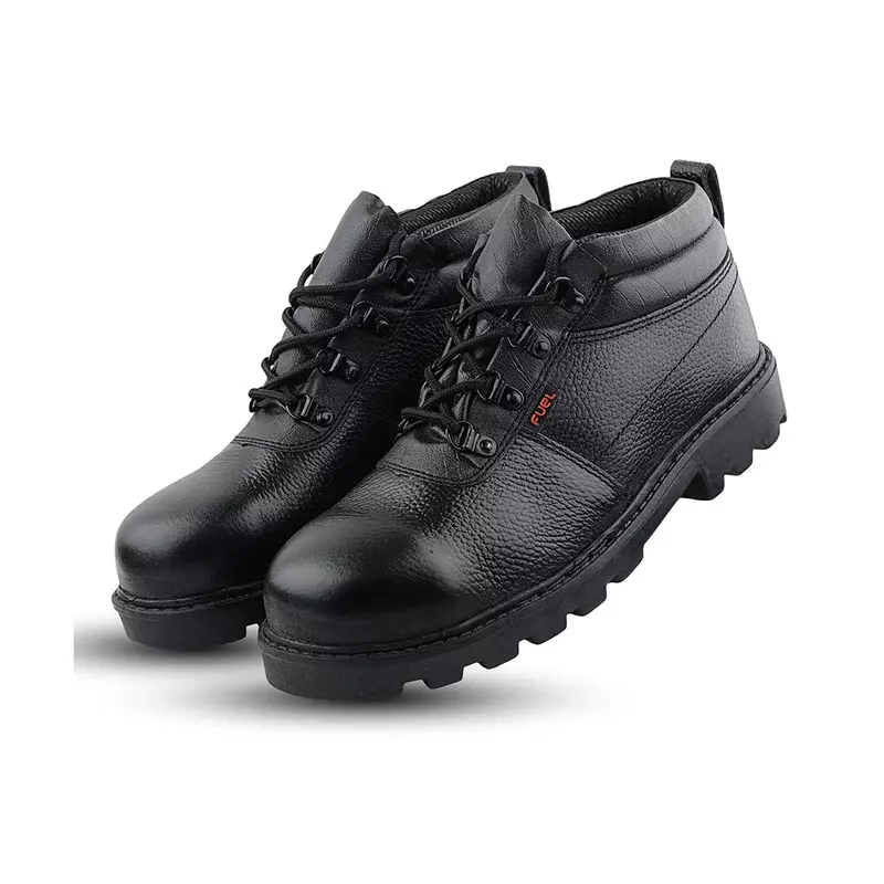 Fuel Steel Toe Safety Shoes High Ankle Nitrile/Rubber PU Sole Black, Flamingo Size UK 10