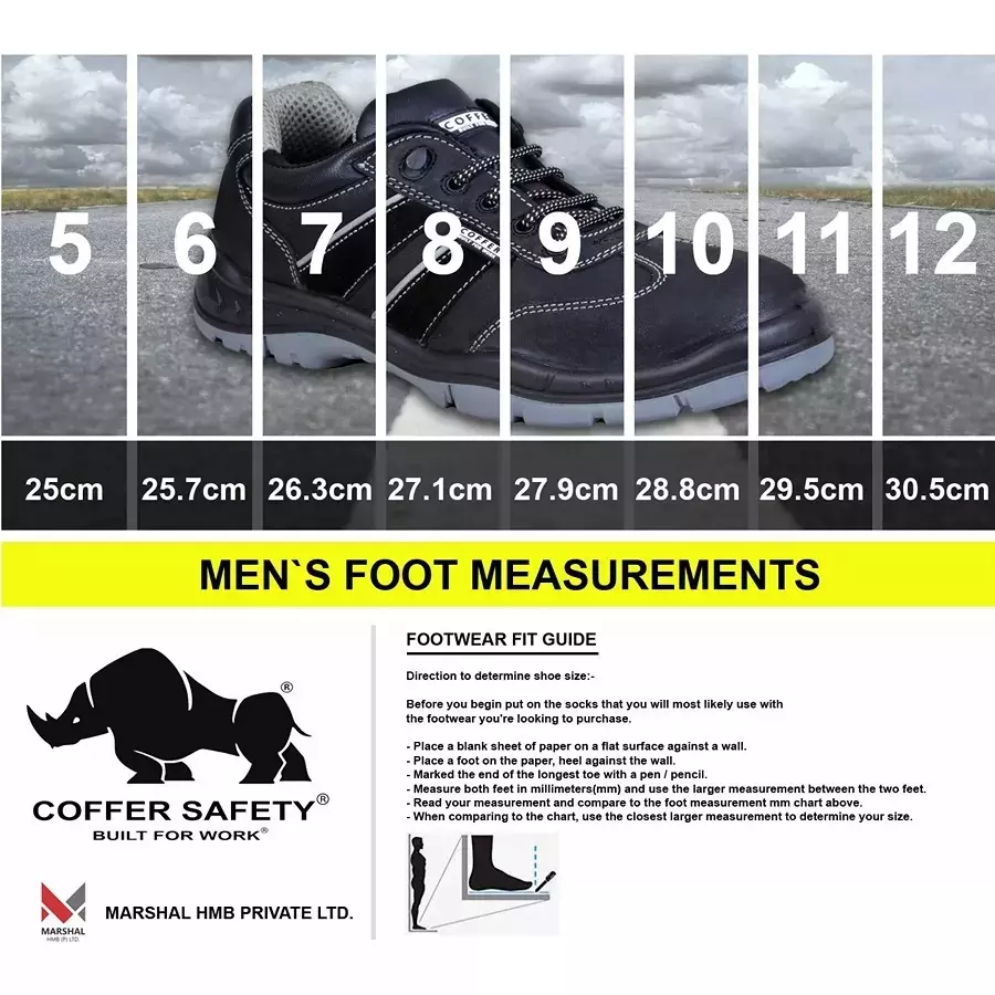 Coffer Safety Steel Toe Safety Shoes Low Ankle PU Sole Dark Grey Leather Size UK 8, 1258-8
