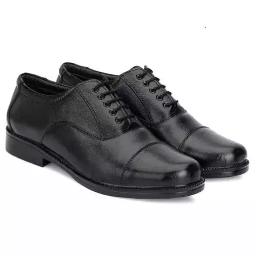 Kalibar Plain Toe Oxford Boot Low Ankle Leather PU Sole UK 9 Black