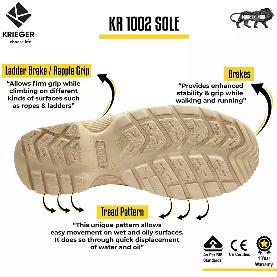 Krieger Heat Activated Thermoplastic Safety Shoes High Ankle Size UK 5 Beige, KR1002