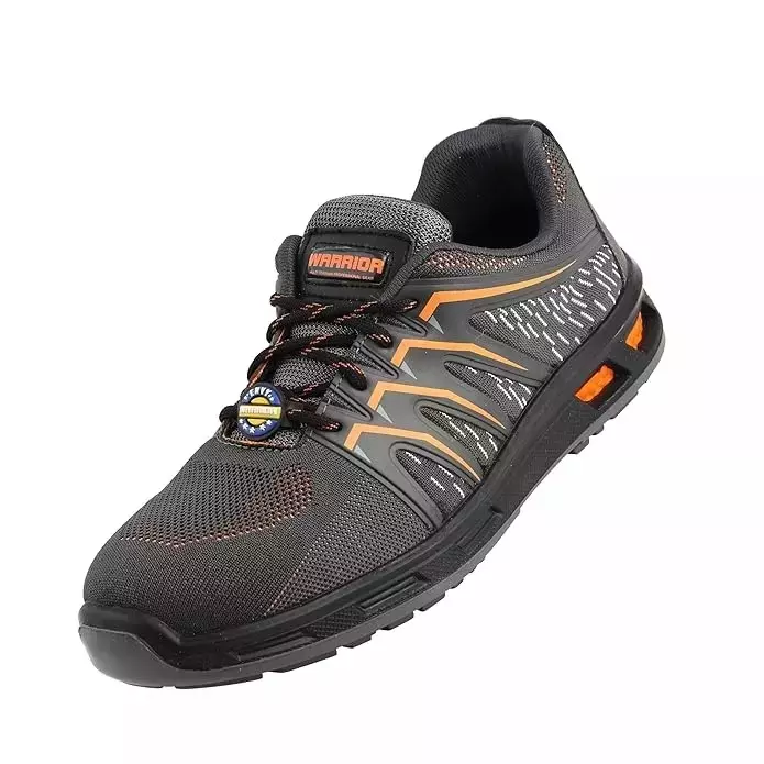 Liberty Warrior Fibre Glass Toe Safety Shoes Low Ankle Orange UK 5, 3004-28