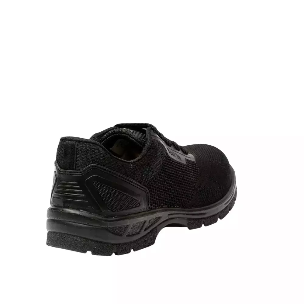 Hillson Hard Toe Safety Shoes PU Sole Low Ankle Black Breathable Flyknit Fabric Size UK 8, WF01 BlACK