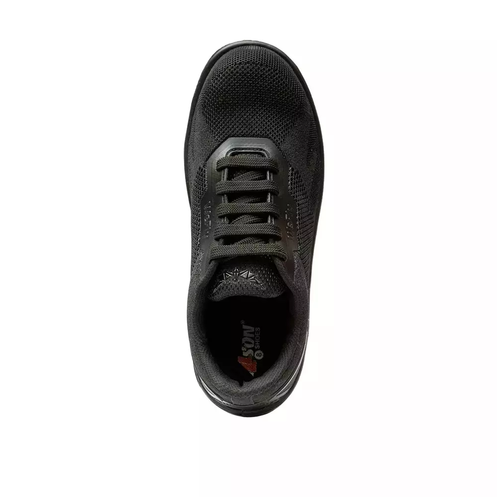 Hillson Hard Toe Safety Shoes PU Sole Low Ankle Black Breathable Flyknit Fabric Size UK 8, WF01 BlACK
