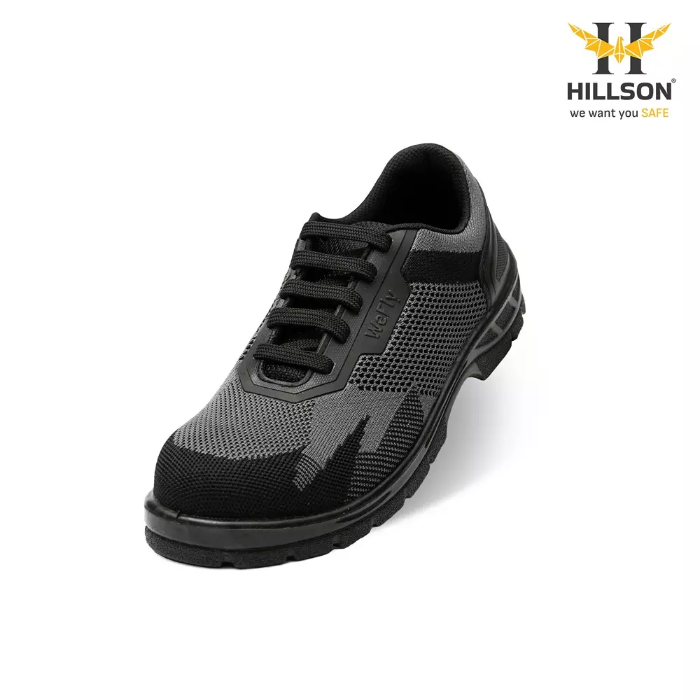 hillson-hard-toe-safety-shoes-pu-sole-low-ankle-grey-breathable-flyknit-fabric-size-uk-9-wf01-grey
