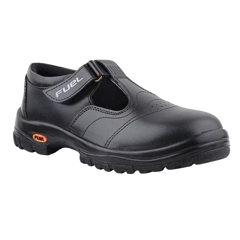 fuel-steel-toe-safety-shoes-pu-single-density-low-ankle-black-leather-for-women-size-uk8-sofee-black