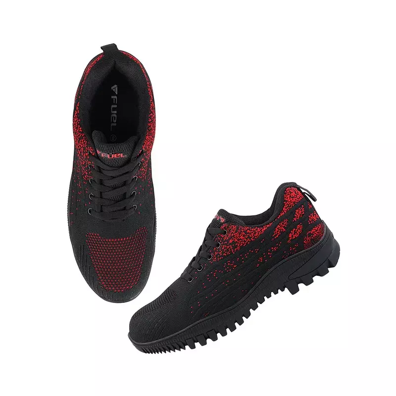 fuel-metallic-toe-safety-shoes-rubber-single-density-low-ankle-black-red-knitted-fabric-for-mens-size-uk11-trendy-red-black